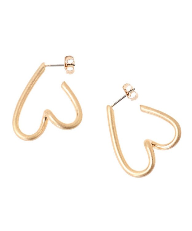 AMERICAN HOLIC ツイストハートピアス Gold