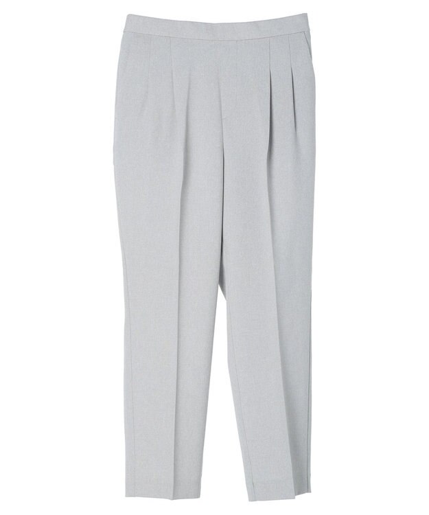 Green Parks 接触冷感　きれいシルエットパンツ（テーパード） Light Gray Mixture