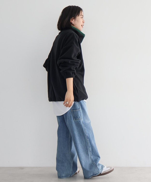 AMERICAN HOLIC Ｄｉｓｃｕｓ／ハーフＺＩＰフリースプルオーバー Black