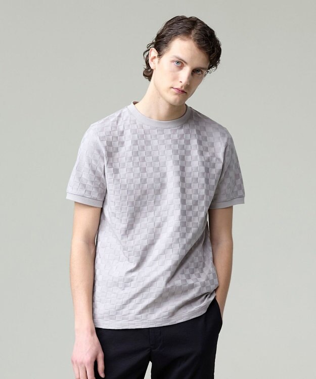 J.PRESS MEN 汗ばむ夏の最適解Tシャツ【吸水速乾 / シワになりにくい】【J.PRESS PREMIUM JERSEY】 リンクス Tシャツ ライトグレー系