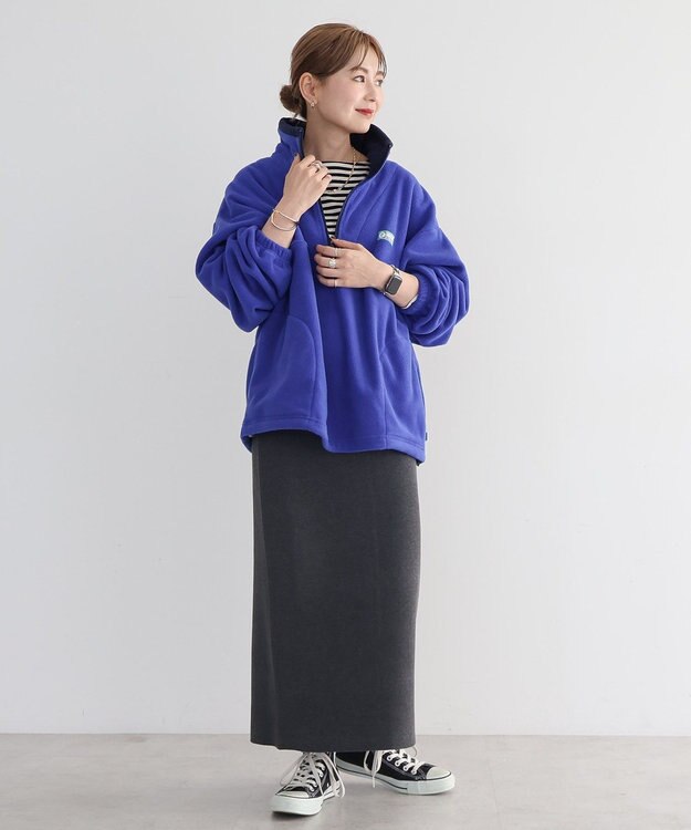 AMERICAN HOLIC Ｄｉｓｃｕｓ／ハーフＺＩＰフリースプルオーバー Blue