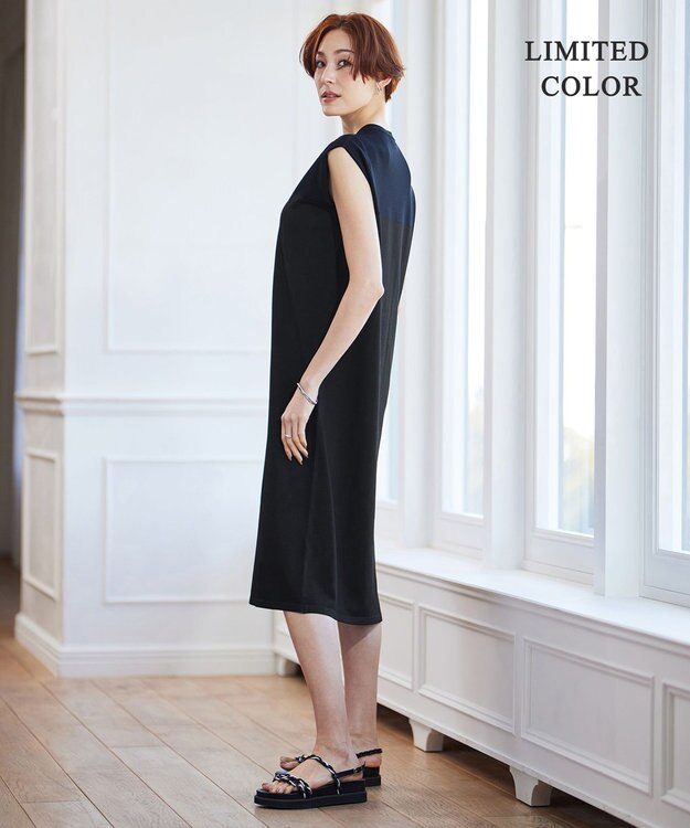 ICB 【WEB限定カラーあり】 シンセティックハイゲージ ワンピース ブラック×ネイビー系［WEB限定］