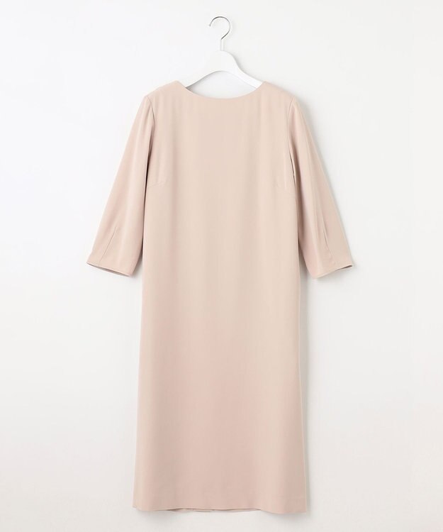 自由区 【XSサイズ～/洗える】ダブルフェイススーティング サックワンピース ピンク系