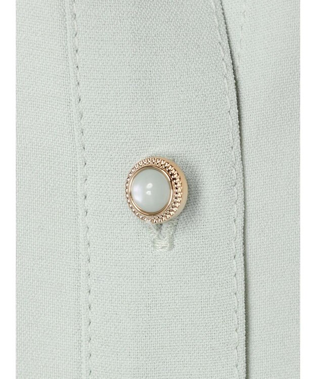 Green Parks ・ＥＬＥＮＣＡＲＥ　ＤＵＥ　ピンタックスタンドブラウス Light Green