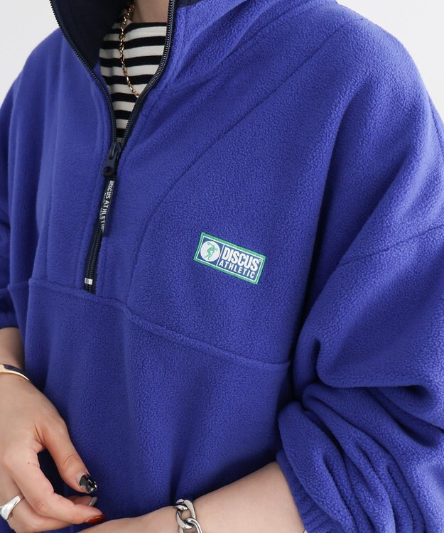 AMERICAN HOLIC Ｄｉｓｃｕｓ／ハーフＺＩＰフリースプルオーバー Blue