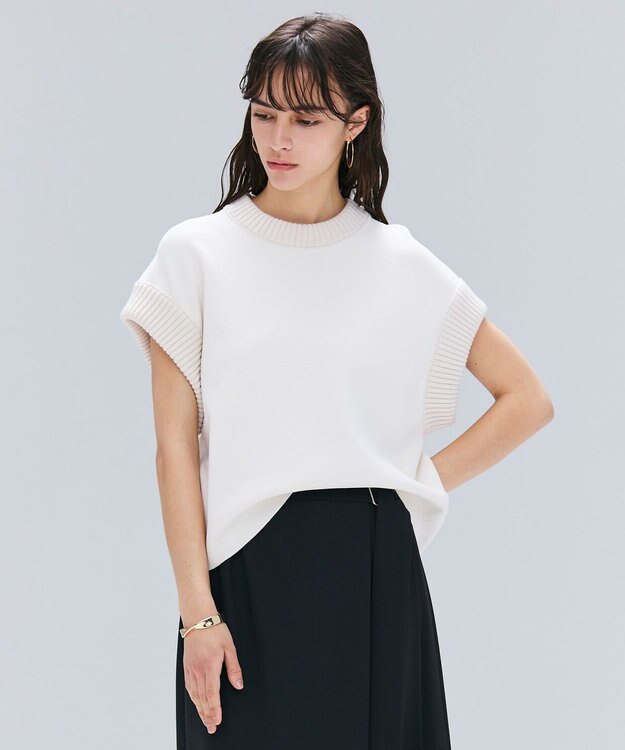 BEIGE, ベイジ 38号【洗える】LAURA 半袖ニット BEIGE, ベイジ 38号【洗える】LAURA 半袖ニット セール】 【洗える