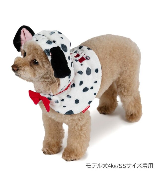 PET PARADISE ディズニー 101匹わんちゃん なりきり ケープ 小型犬 ホワイト×ブラック