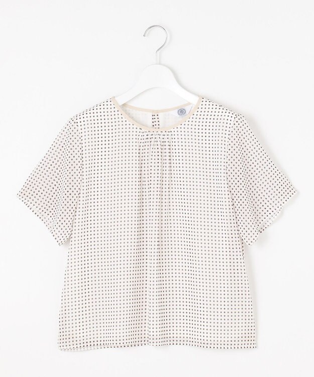 J.PRESS LADIES S 【洗える】スクエアープリント カットソー モカ系