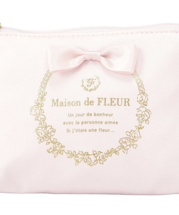 Maison de FLEUR サテンリボンティッシュケース Pink