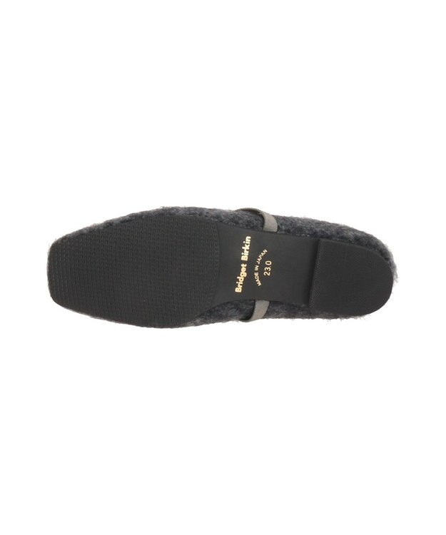 Bridget Birkin 【Bridget Birkin】エラスティックバンドもこもこスクエアバレエシューズ ダークグレー