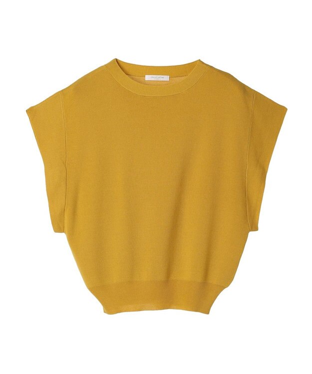 Green Parks 推しニット　フレンチスリーブニットプルオーバー Yellow