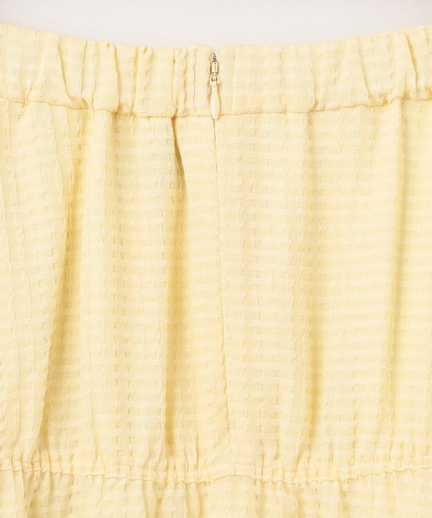 組曲 【WEB限定】ステッチストライプドビー ギャザースカート シェルイエロー系