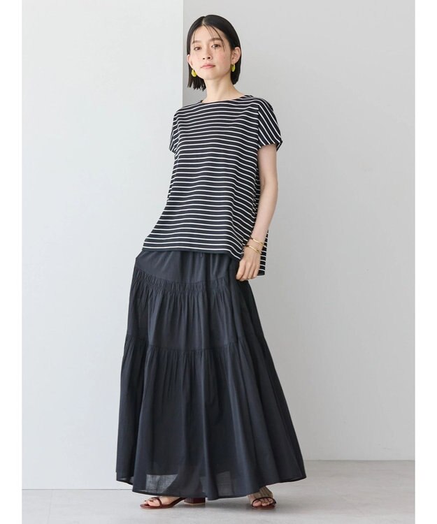 AMERICAN HOLIC インドコットンティアードボイルスカート Black