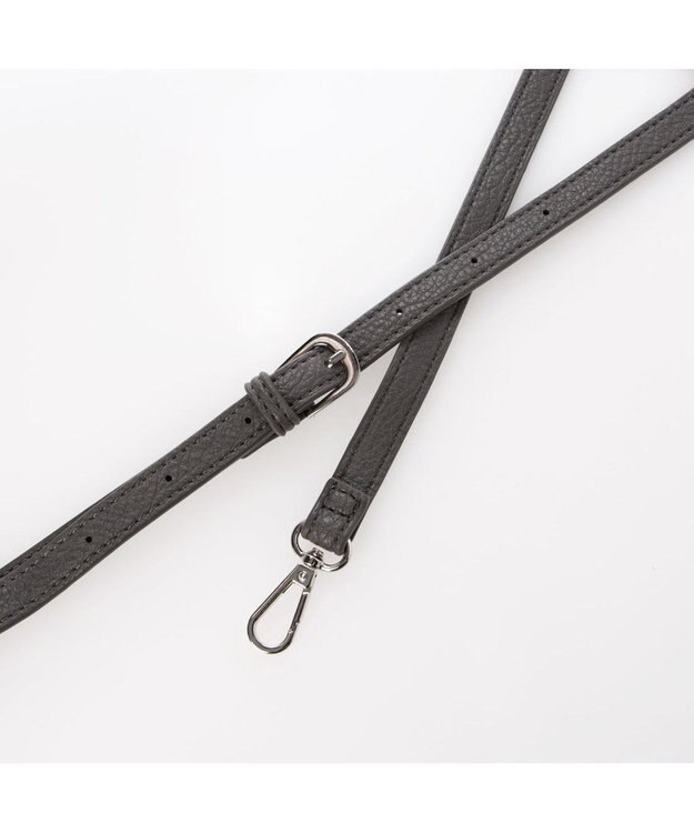 UNBILLION カシュカシュ cachecache / ミニショルダー付きソフトレザー調ミニトートバッグ ダークグレー