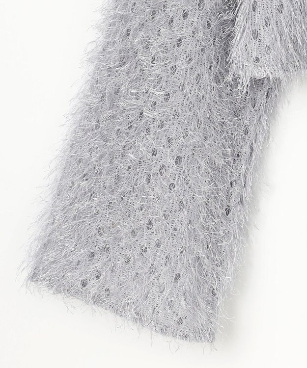 GRACE CONTINENTAL ラメフリンジカットトップ グレー