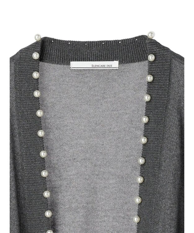 Green Parks ・ＥＬＥＮＣＡＲＥ　ＤＵＥパールツキシアーカーディガン Gray