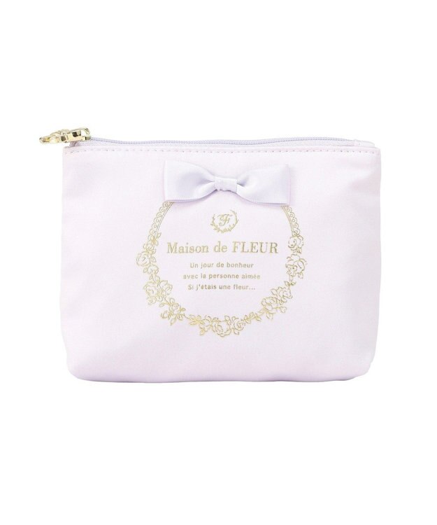 Maison de FLEUR サテンリボンティッシュケース Lavender