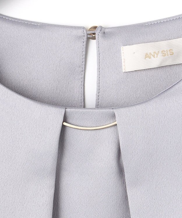 ANY SIS 【2WAY】サテン ブラウス ライトグレー