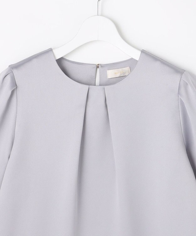 ANY SIS 【2WAY】サテン ブラウス ライトグレー