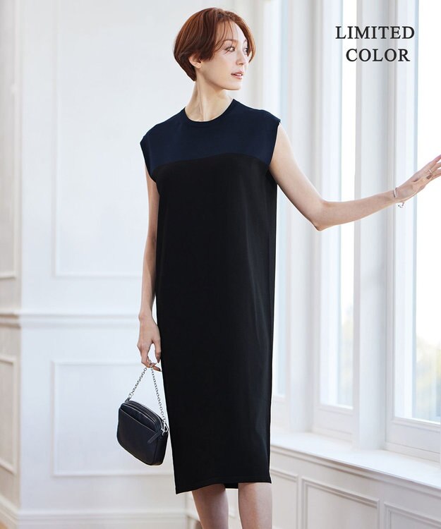 ICB L 【WEB限定カラーあり】 シンセティックハイゲージ ワンピース ブラック×ネイビー系［WEB限定］