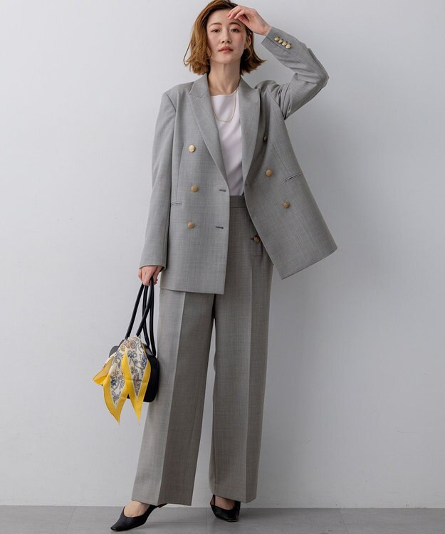 23区 【先行予約】TWギャバジン テーラード ジャケット ライトグレー系