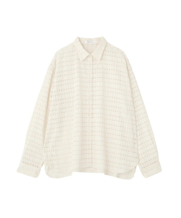 AMERICAN HOLIC シアーチェックシャツ Ivory
