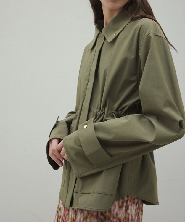 BEIGE， 【Precious 4月号掲載】IBERIS / スタンドカラーブルゾン Khaki