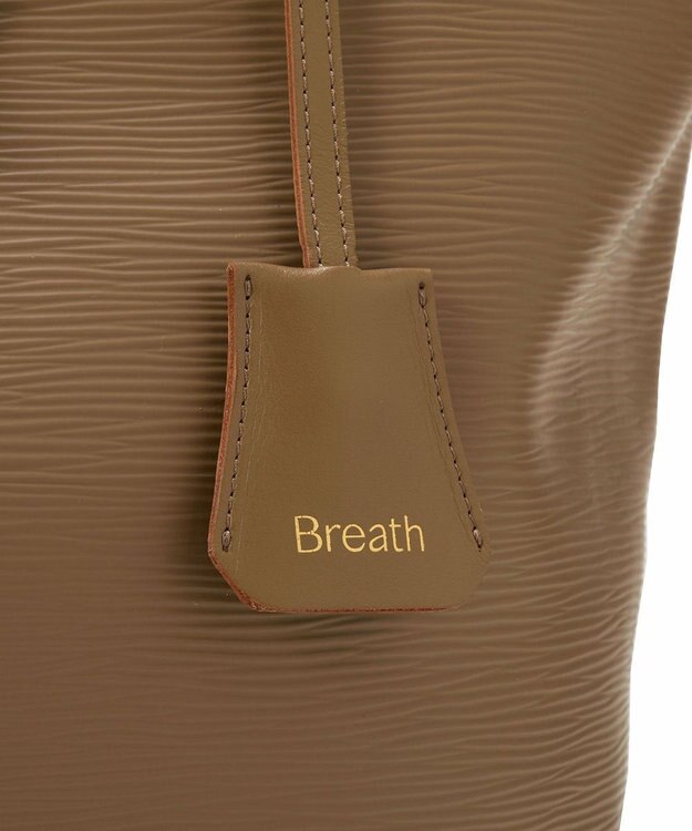TOPKAPI 【Breath TOPKAPI】RIPPLE LOCK  リプルロック レザーコンビ トート バッグ カーキブラウン