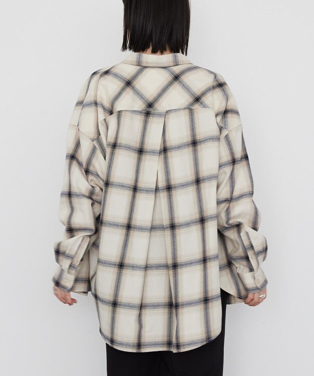 AMERICAN HOLIC バックタックチェックビエラシャツ Ivory