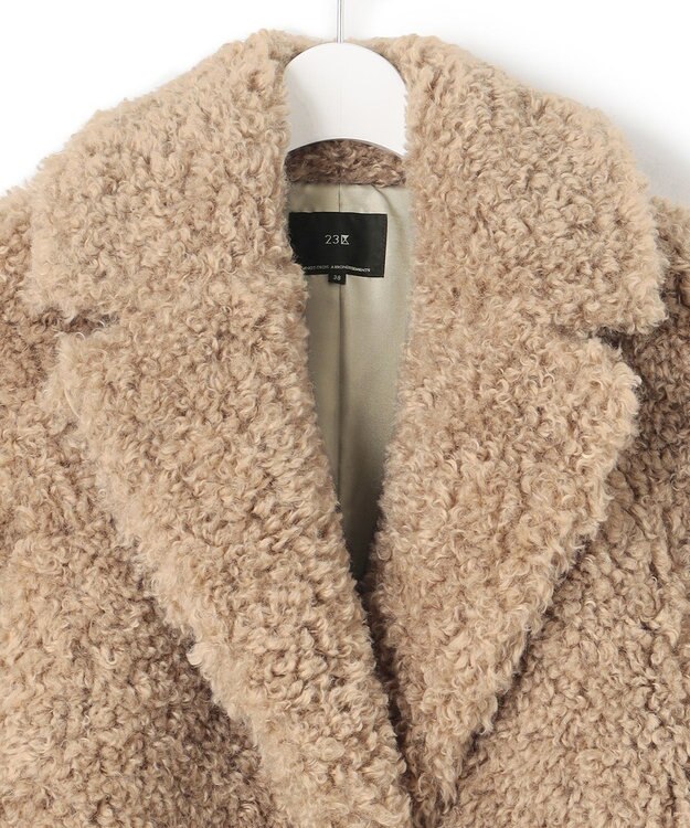 23区 ECOPEL プードルファー ジャケット ベージュ系