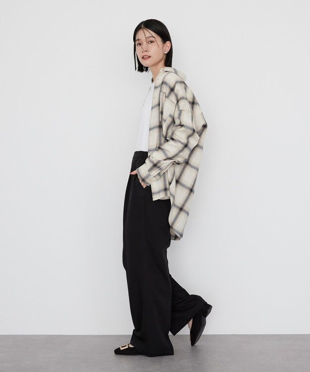 AMERICAN HOLIC バックタックチェックビエラシャツ Ivory