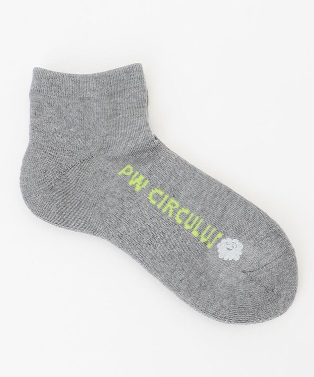PW CIRCULUS 【WOMEN】【土踏まずをサポート】ロゴ ショートソックス ライトグレー系