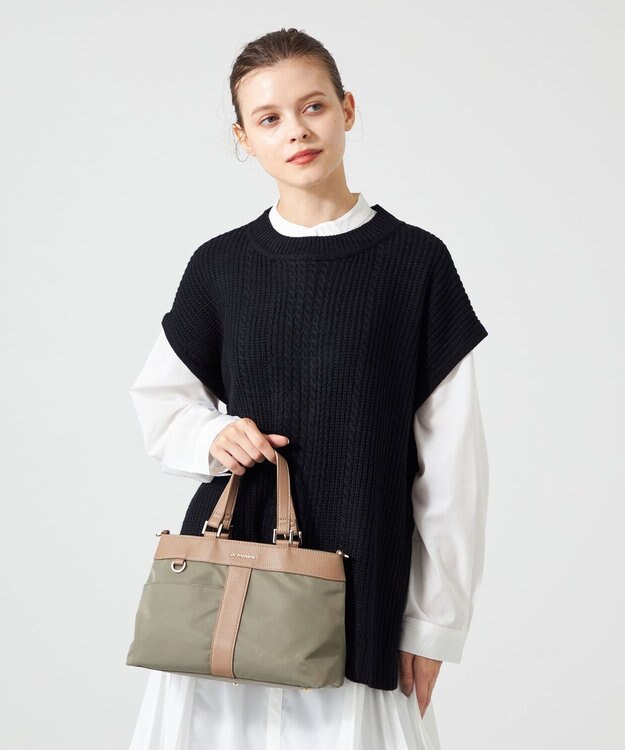 LA BAGAGERIE コンビ2WAYトートバッグ SMALL グレー