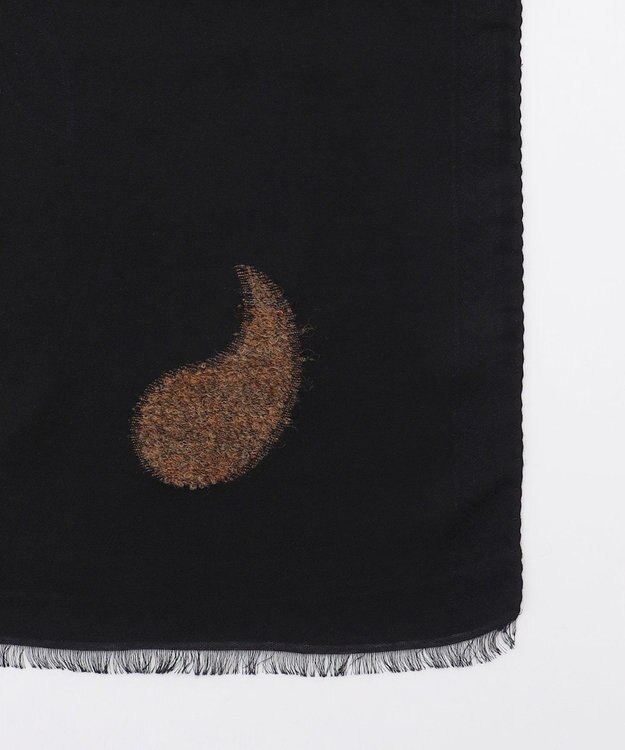 JOSEPH ABBOUD 【イタリア老舗ブランドpersonality】シャドウペイズリーストール ダークグリーン系7