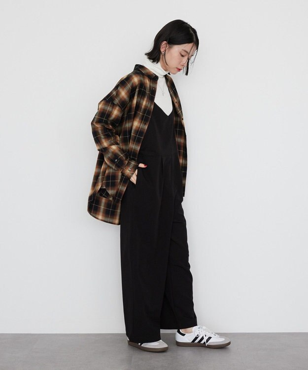 AMERICAN HOLIC バックタックチェックビエラシャツ Camel