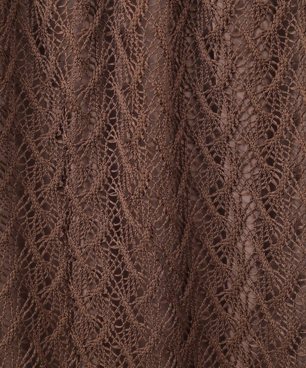 Green Parks ニットレースＩラインスカート Brown