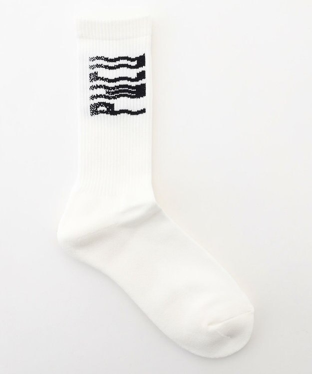 PW CIRCULUS 【MEN】WAVYロゴソックス ゴルフ ホワイト系