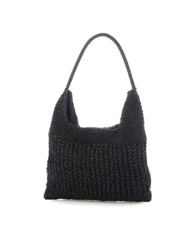 UNBILLION カシュカシュ cachecache / メタリックコード柄編みワンハンドルトート ブラック