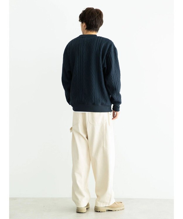 CRAFT STANDARD BOUTIQUE ケーブル柄カットプルオーバー1 Navy