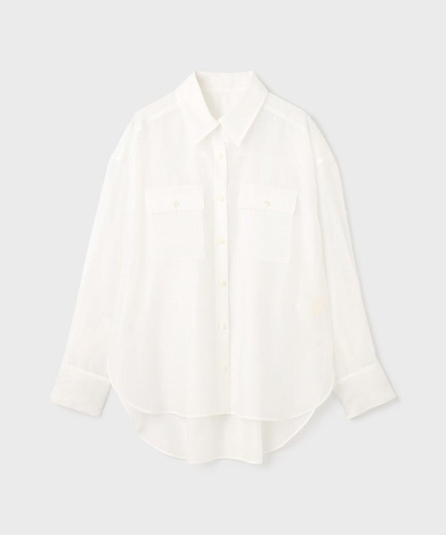 GRACE CONTINENTAL マットシアーシャツ ホワイト