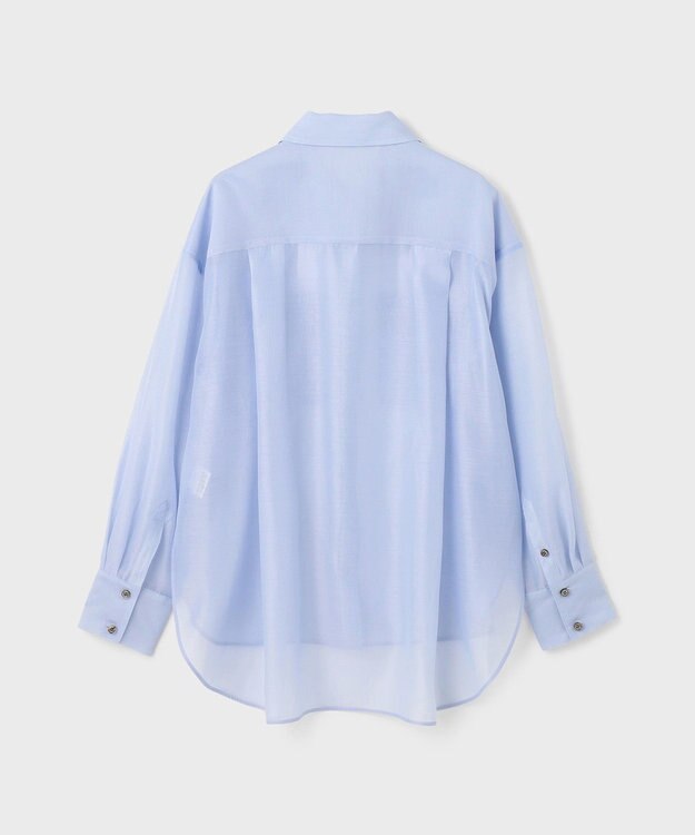 GRACE CONTINENTAL マットシアーシャツ ブルー