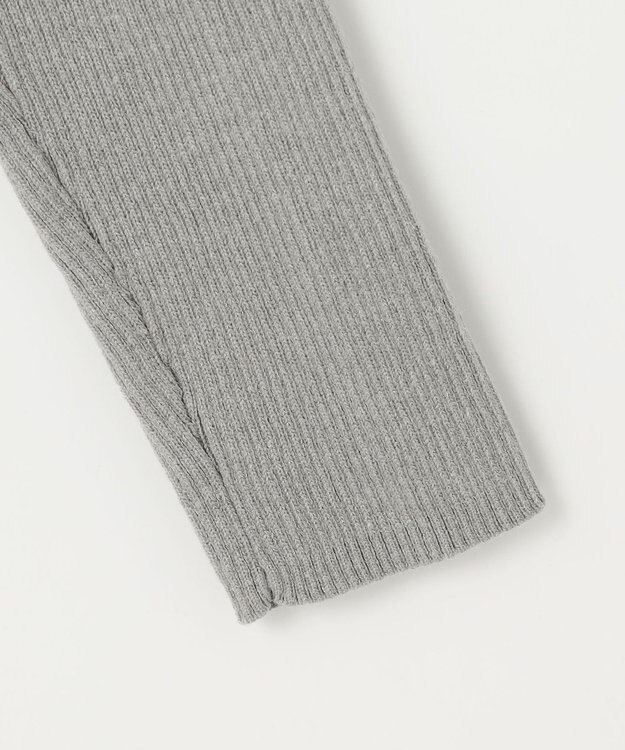 ANY 【洗濯機可】ウォームニットリブタートルネック グレー