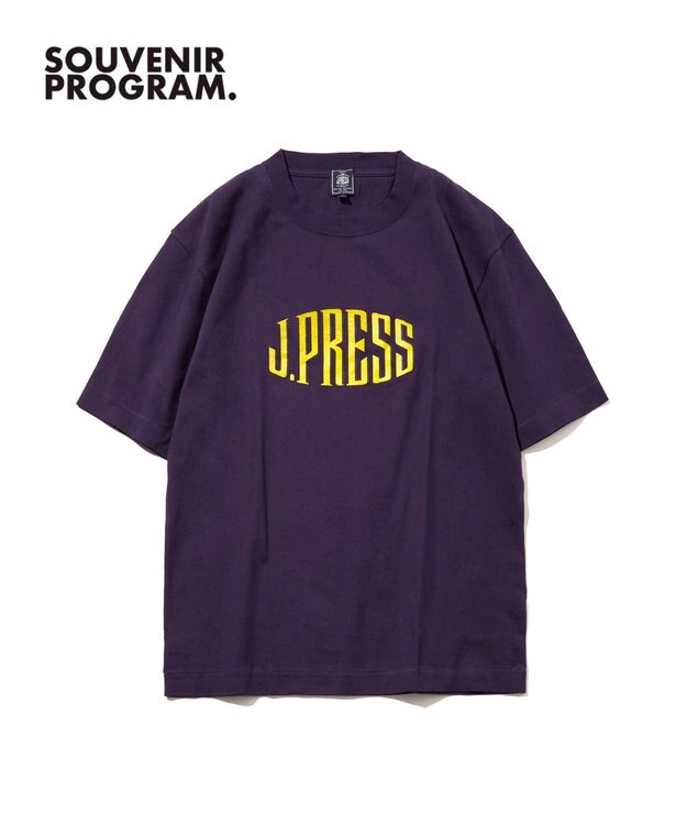 J.PRESS MEN 【J.PRESS ORIGINALS】【UNISEX】Cotton Jersey J.PRESS Logo T-shirt パープル系