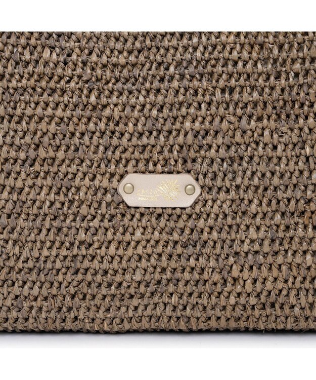 IBIZA ラフィア　セミショルダーバッグ（草木染め） グレー