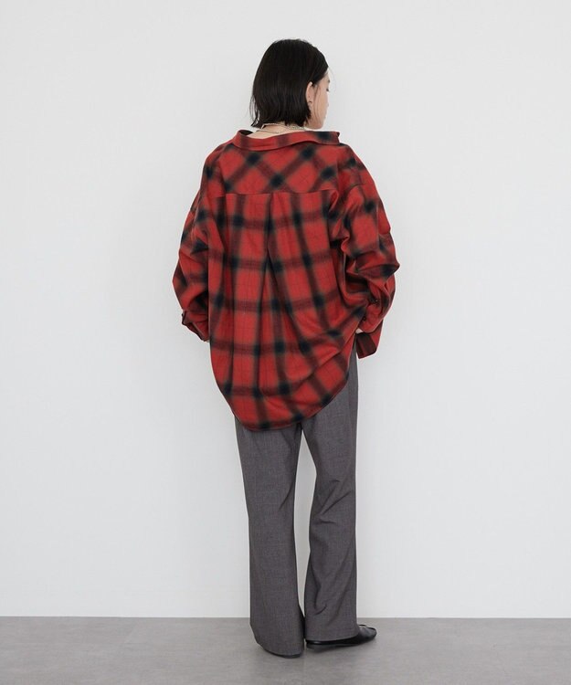 AMERICAN HOLIC バックタックチェックビエラシャツ Red