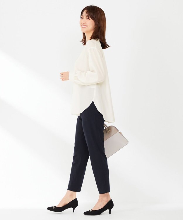 ANY SIS 【AIコラボ】スタンドカラースキッパー ブラウス オフ