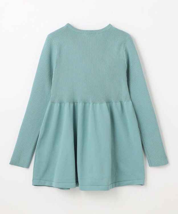 ANY L リブコンビペプラムニット ミント