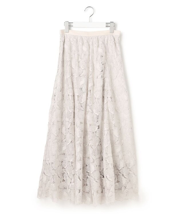 23区 【GOLD LABEL】BROCHEレース フレアスカート ベージュ系