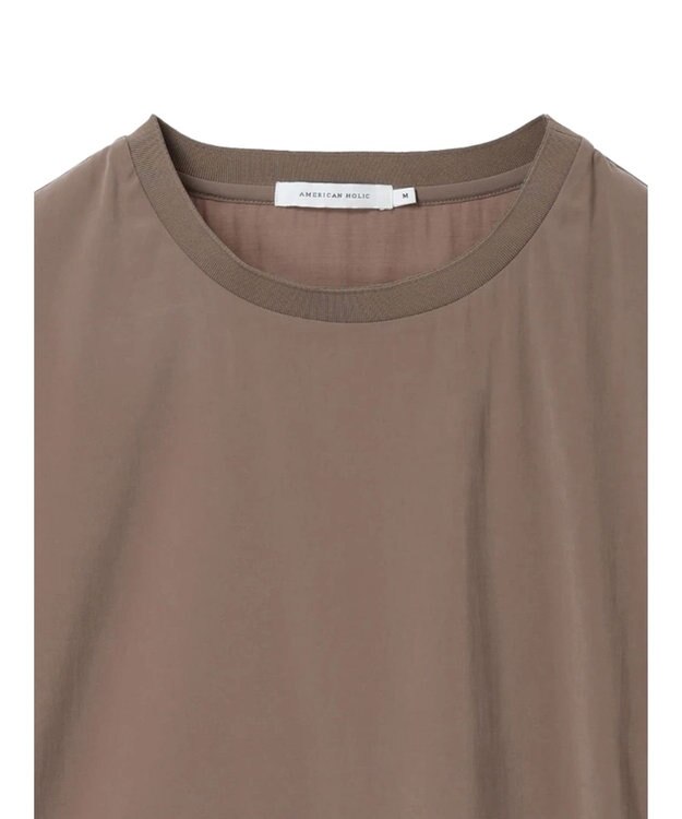 AMERICAN HOLIC 接触冷感　衿リブブラウソー Mocha