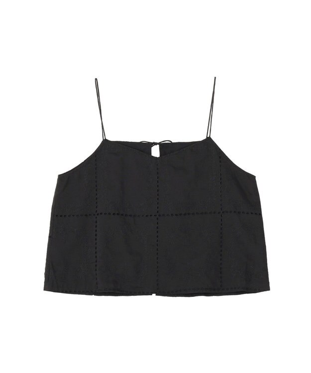 Green Parks 前後２ＷＡＹレース刺繍ビスチェ Black